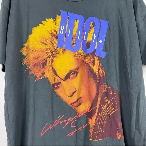 DAYDREAMER NWOT Billy Idol Whiplash Merch Tee Medium Oversized Vintage Black - Picture 3 of 9